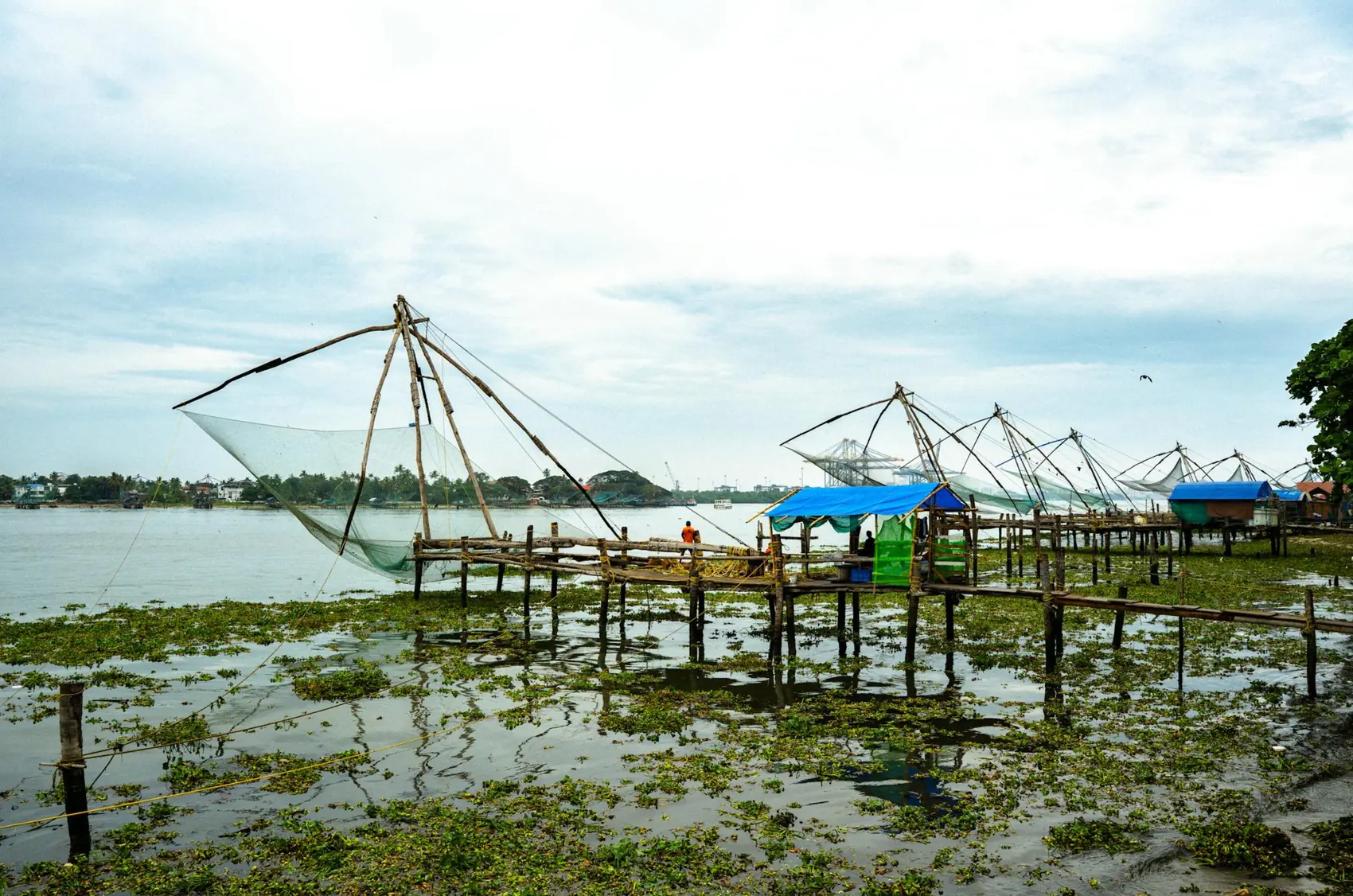 Chinese fishing nets on the Fort Kochi waterfront — Kochi honeymoon package